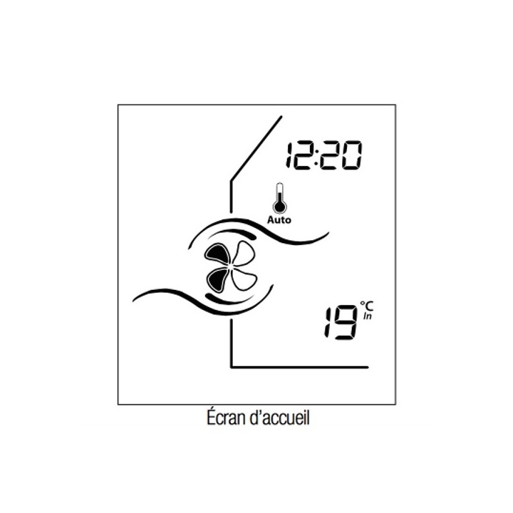 Télécommande 4 vitesses - Filaire [- Accessoire VMC Double Flux - ALDES]