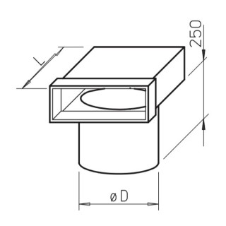 Coude vertical mixte - (FK-EV) [- Conduits plats en acier galvanisé - Helios]
