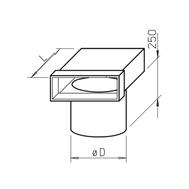 Coude vertical mixte - (FK-EV) [- Conduits plats en acier galvanisé - Helios]
