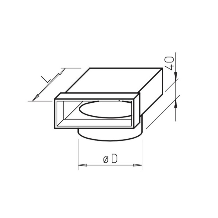 Coude vertical mixte pour conduit circulaire - FK-ER [- Conduits plats en acier galvanisé - Helios]