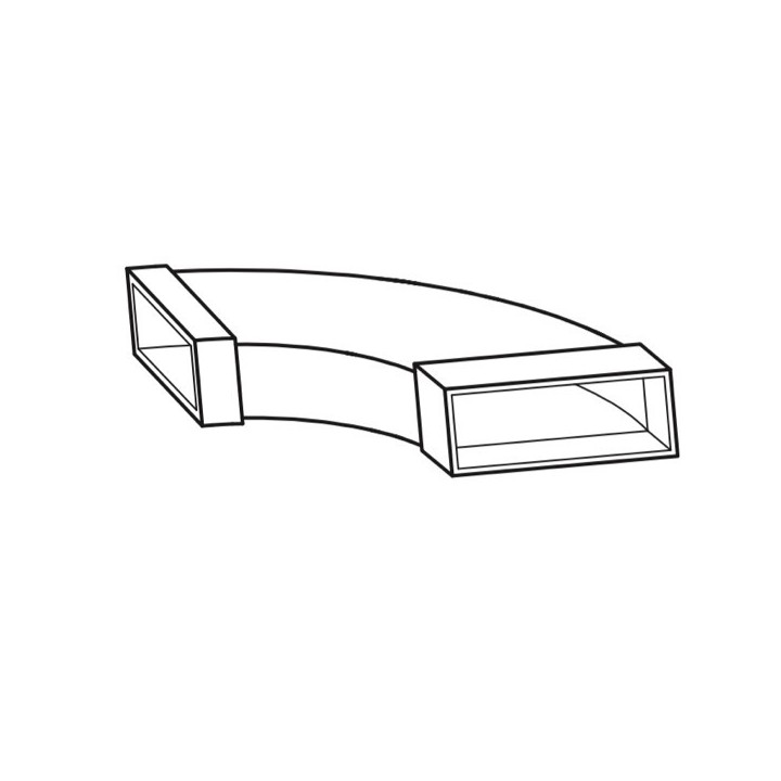 Coude horizontal 90° - FK-BH [- Conduits plats en acier galvanisé - Helios]
