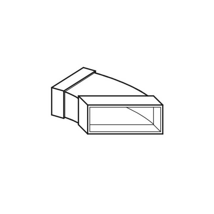Coude horizontal 45° - FK-BH [- Conduits plats en acier galvanisé - Helios]