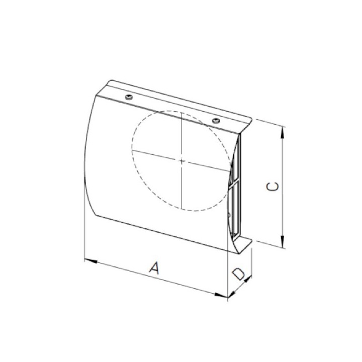 Grille de prise d'air neuf en façade Ø 125, 160 et 180 mm (IP-FBA) [- Réseau VMC - Helios]