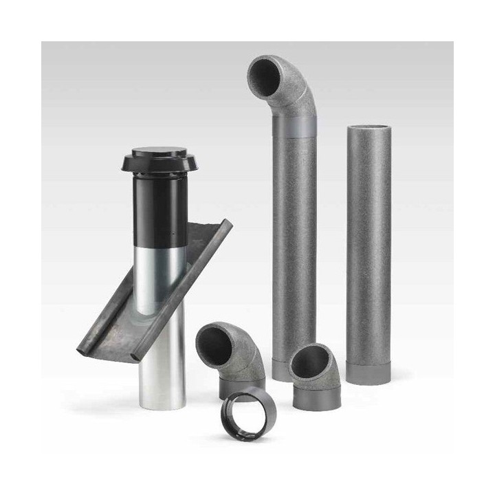 Coude à 45° polyéthylène isolé + Manchon - Série IsoPipe IP-B [- Conduits PE Ø 125, 160, 180 et 200 mm - HELIOS]
