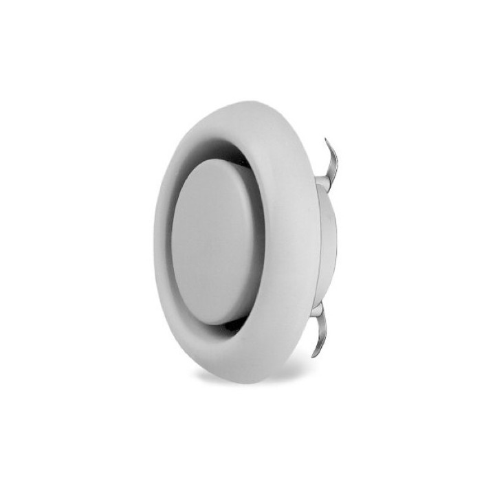 Bouche réglable insonorisée Ø 80, 100, 125, 160 ou 200 mm en plastique - KTVA [- Bouches VMC autoréglables - Helios]
