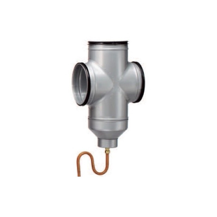 Double Té avec siphon et collecteur de condensats - LEWT-F SIPHON 200 [- Géoventilation / Puits canadien - Helios]
