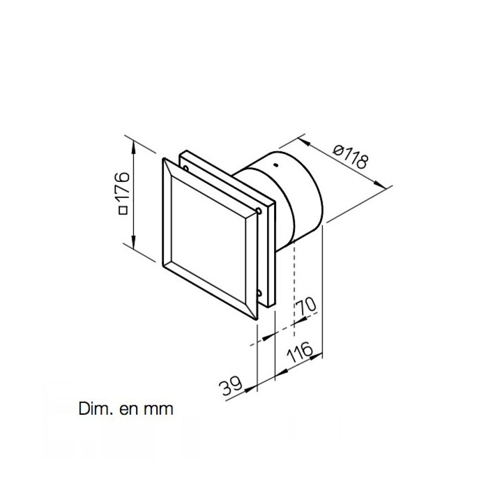 MiniVent M1/120 [- Aérateur axial silencieux - Ventilation mécanique permanent - Helios]