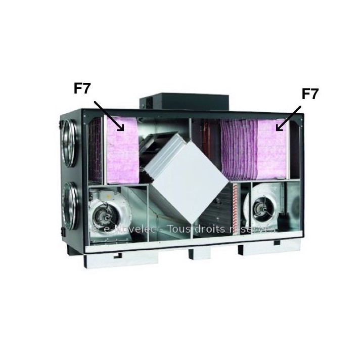 Filtres pour VMC KWLC 1800 EH / WW (lot de 2 filtres F7) [- ELF-KWLC 7/1800 - Filtration VMC Double flux - Helios]