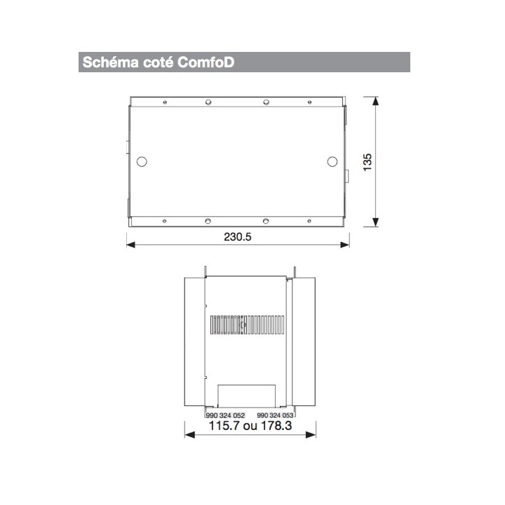 ComfoDuct - Grille de transfert mural [- Accessoires Boitiers CLD - Réseau ComfoTube - Zehnder]