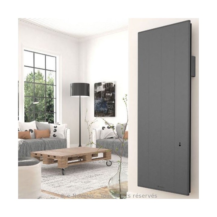 OVATION 3 Vertical - Gris ardoise - Connecté [- Radiateur Inertie Aluminium - Thermor]