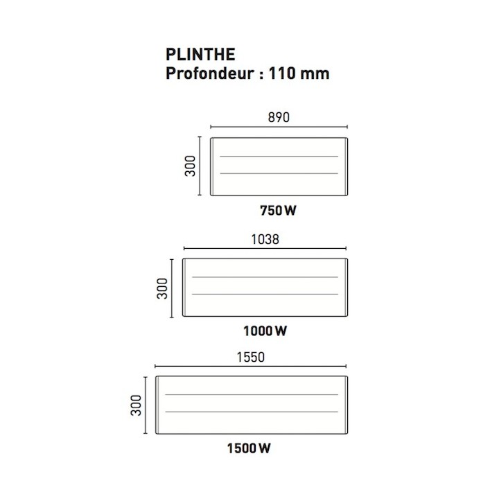 OVATION 3 Plinthe - Blanc - Connecté [- Digital - Radiateur Inertie Aluminium - Thermor]