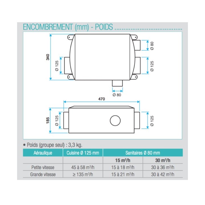 Pack VMC COMPACT [- VMC Simple flux autoréglable - Aldès]
