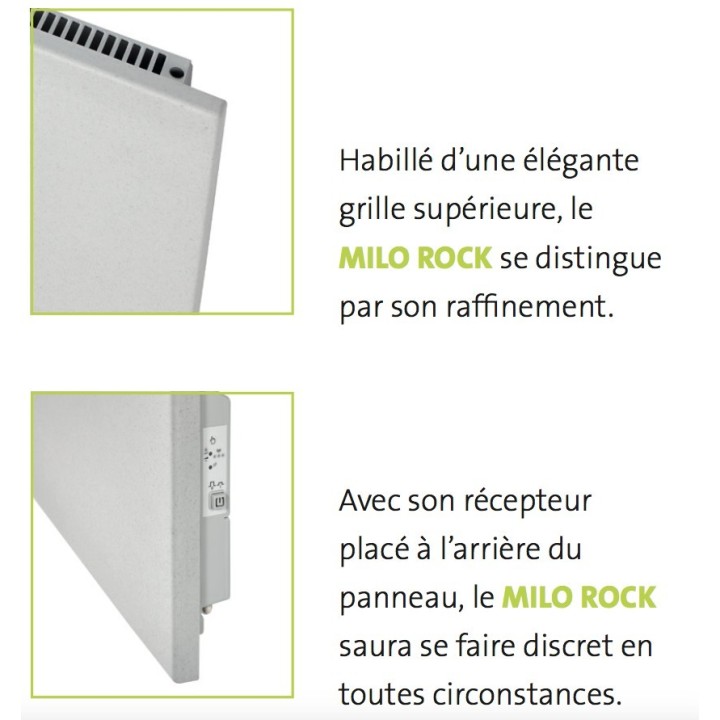 MILO ROCK Horizontal hauteur 500 mm [- Radiateur Inertie Granit - LVI]