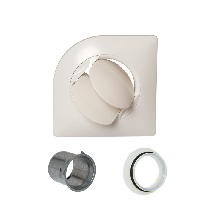 Kit Insufflation BIO Design Carré Ø 80 ou 125 + manchette [- Bouches orientables - Aldès]