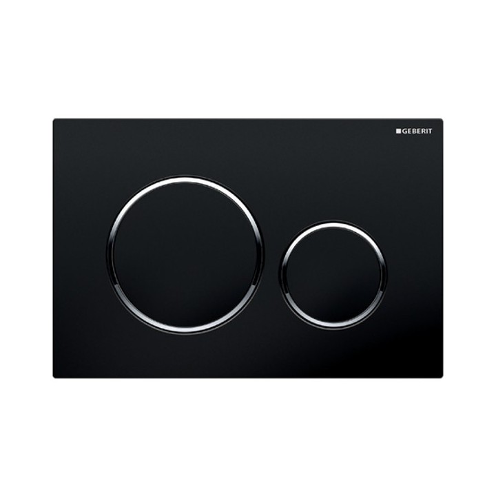 SIGMA 20 Noir / chromé brillant / noir [- Plaque de déclenchement 2 touches - Geberit]