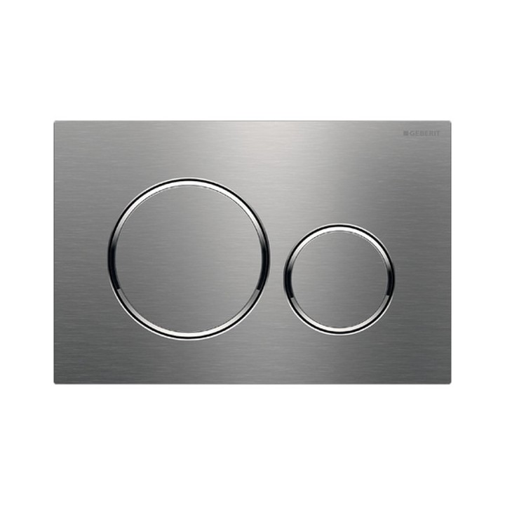 SIGMA 20 Acier inoxydable brossé / poli / brossé  - Plaque de déclenchement 2 touches - Geberit]