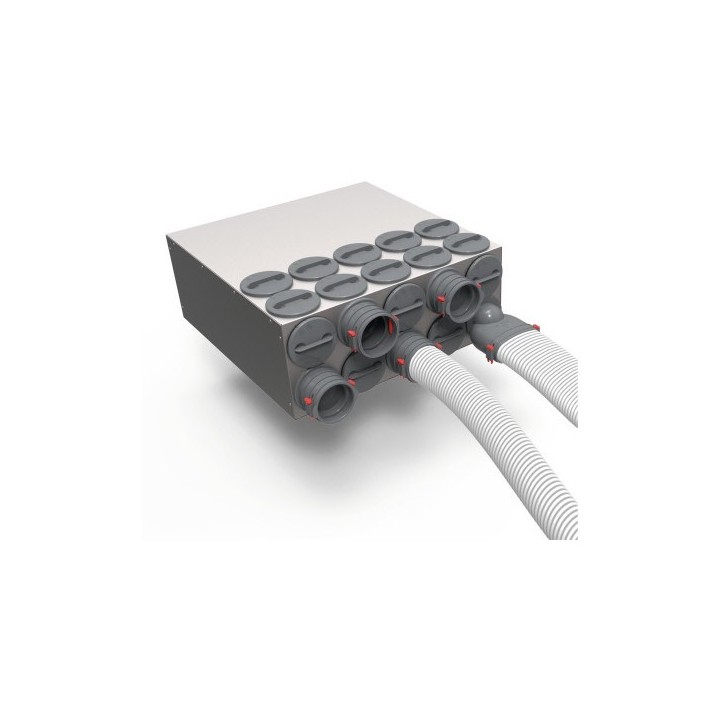 Collecteur intermédiaire 10 pour conduits ronds 75 [- FRS-VK 10-75/160 - Réseau FlexPipe - Helios]