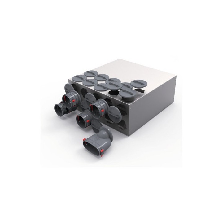 Collecteur intermédiaire 10 pour conduits ronds 75 [- FRS-VK 10-75/160 - Réseau FlexPipe - Helios]