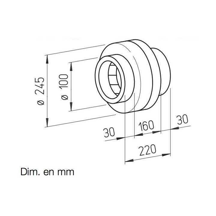 InlineVent RRK Ø 100, 125, 160, 200, 250 et 315 mm [- Ventilateurs centrifuges pour gaines - HELIOS]
