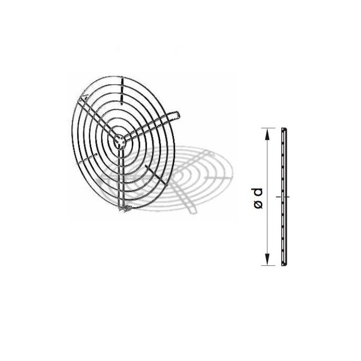 Grille de protection de ventilateur Ø 100 à 315 - SGR [- protection de Ventilateurs - HELIOS]
