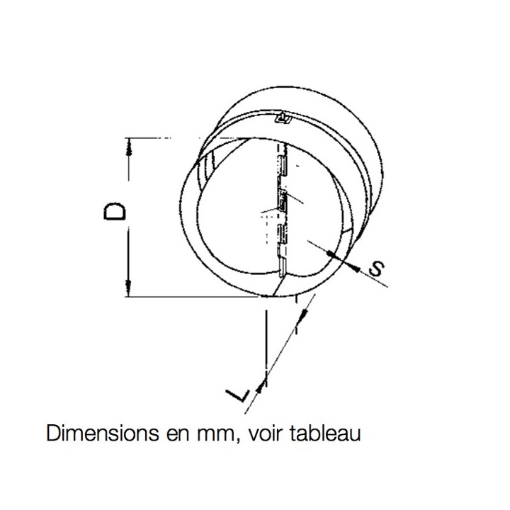 Clapet anti-retour Ø 100 à 315 - RSK [- Clapets antiretour pour Ventilateurs - HELIOS]