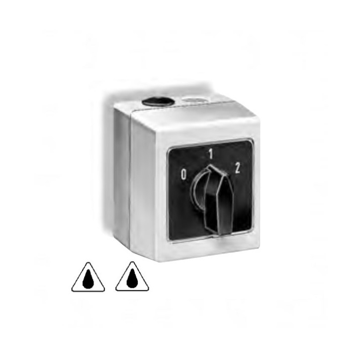 Commutateur avec marche-arrêt pour ventilateur monophasé à 2 vitesses - IP54 - DS 2/2 [- Commande Ventilateurs - HELIOS]