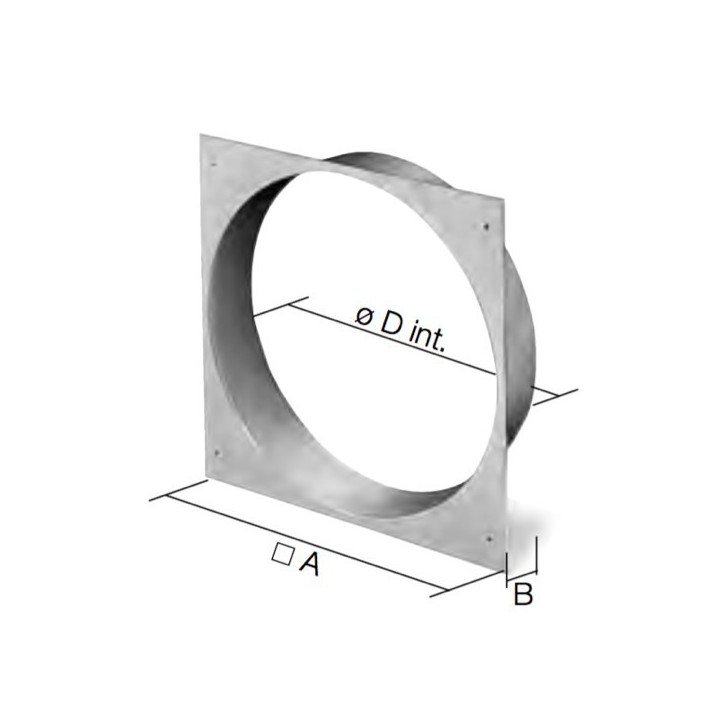 Platine virole femelle - Ø 200 à 710 [- Pièce de transformation en acier galvanisé - Helios]