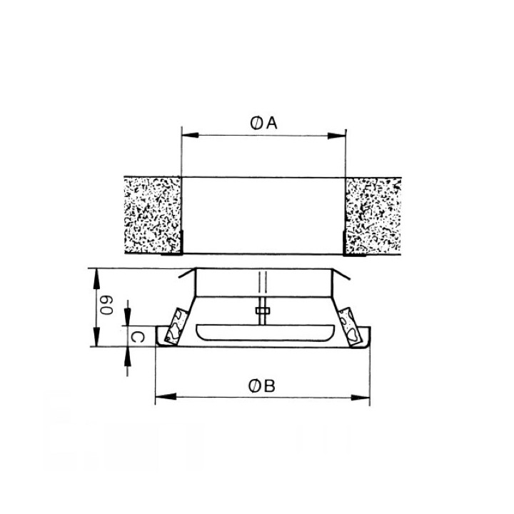 Bouche réglable métallique d'extraction Ø 80, 100, 125, 160 ou 200 mm (MTVA) [- Bouches VMC réglables - Helios]