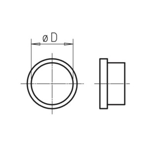 Bouchon femelle pour conduit d'air FlexPipe [- Conduits et accessoires VMC en PE - Réseau FlexPipe - Helios]