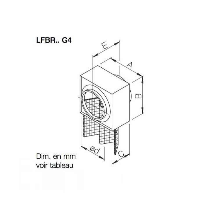 Caisson filtre G4 pour conduits circulaires - LFBR [- Filtration conduits galva - Helios]
