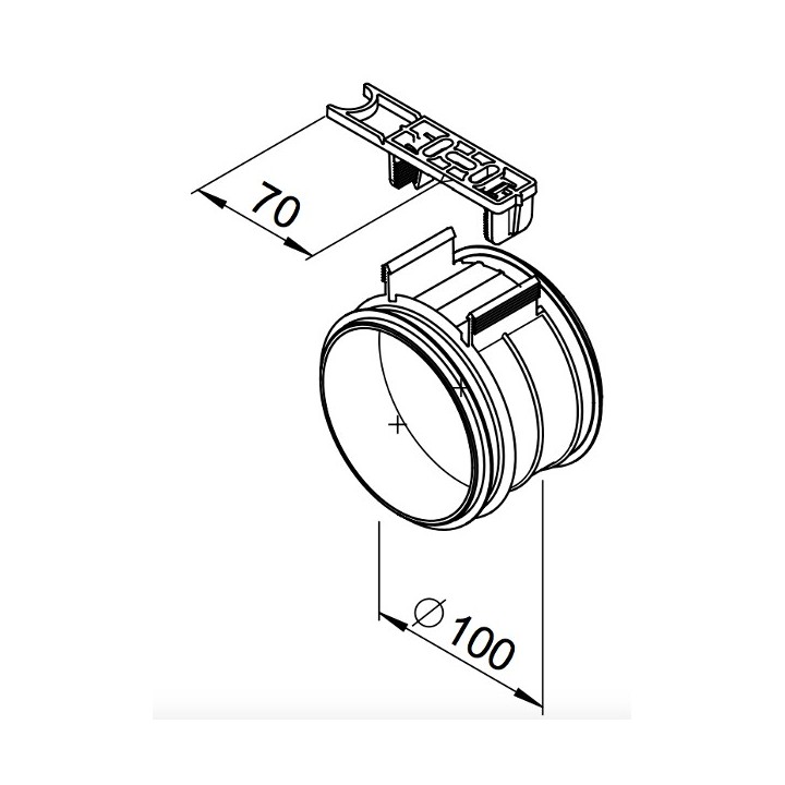 Kit raccord long - (RP-LV) [- Conduits VMC apparents - Réseau RenoPipe - Helios]