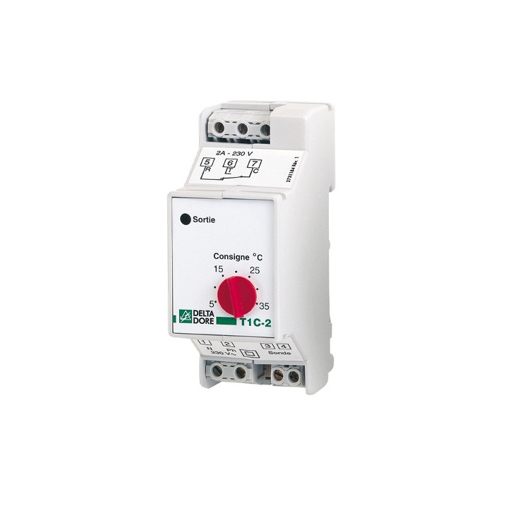 T1C-2 5-35 [- Thermostat modulaire tout ou rien à 1 consigne - Delta Dore]