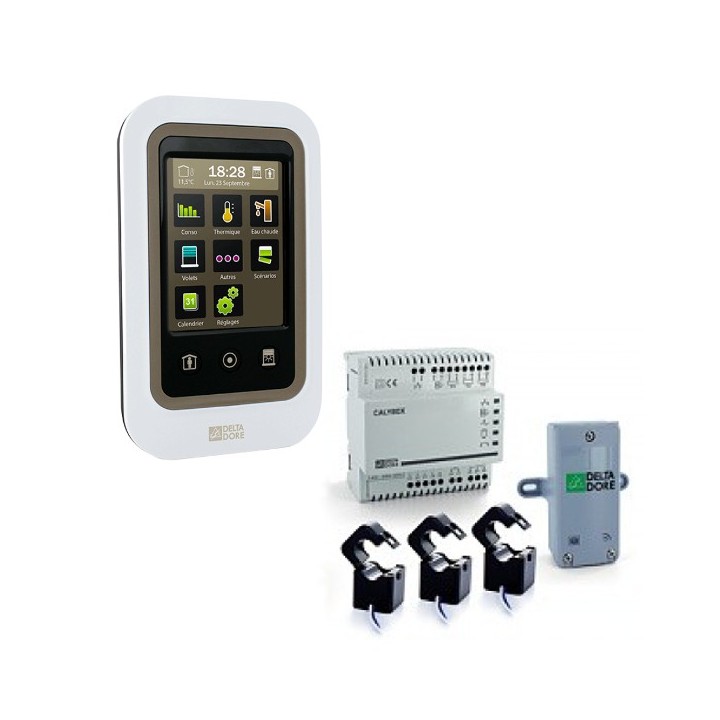 TYBOX 2010 WT [- Gestionnaire d’énergie 1 zone tactile pour chauffage Eau Chaude + gestion des occultants - Delta Dore]