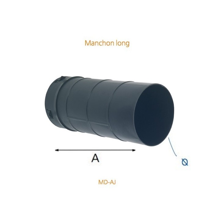 Manchon long pour bouches hygro Ø 80 et 125 mm [- MD-AJ - accessoires VMC - Atlantic]