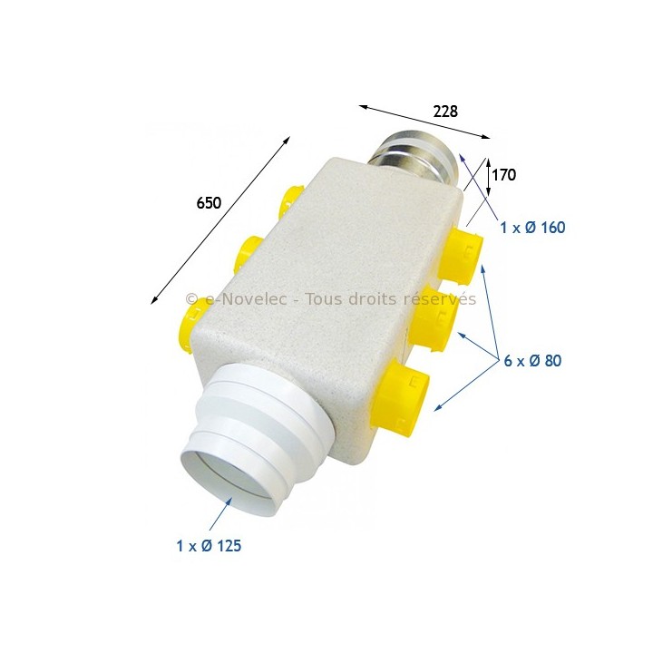 Caisson collecteur NEOCD 80 HY - sans régulateurs [- accessoire VMC - Atlantic]