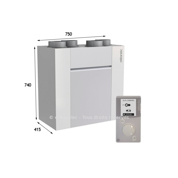 OPTIMOCOSY HR PLUS - avec sonde CO2 et Bridge Cozytouch [- VMC Double Flux Haut Rendement - Atlantic]