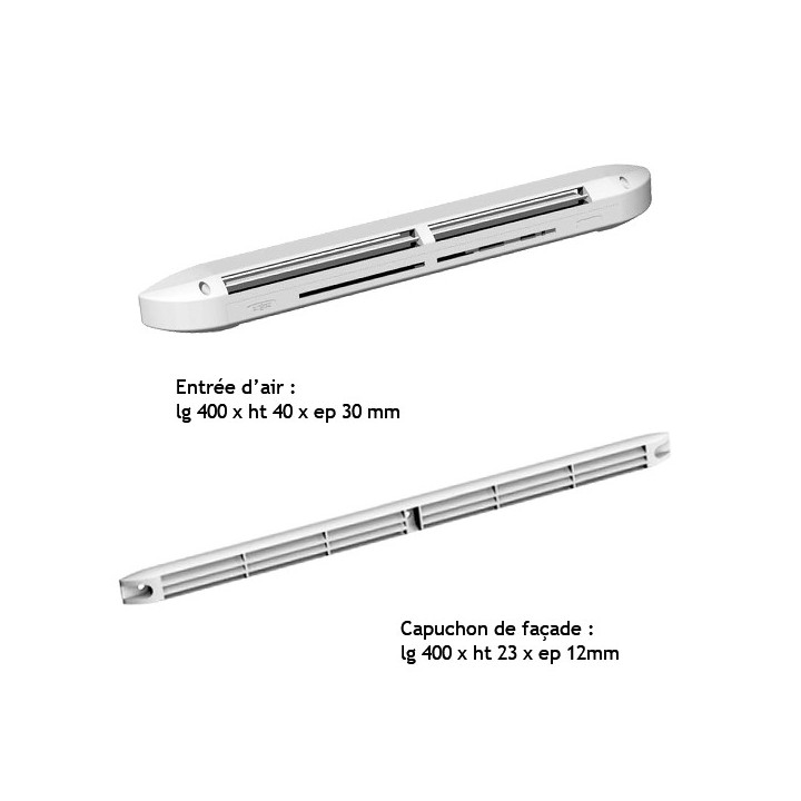 Entrée d'air Hygroreglable - EC-HY [- accessoire VMC - Unelvent]