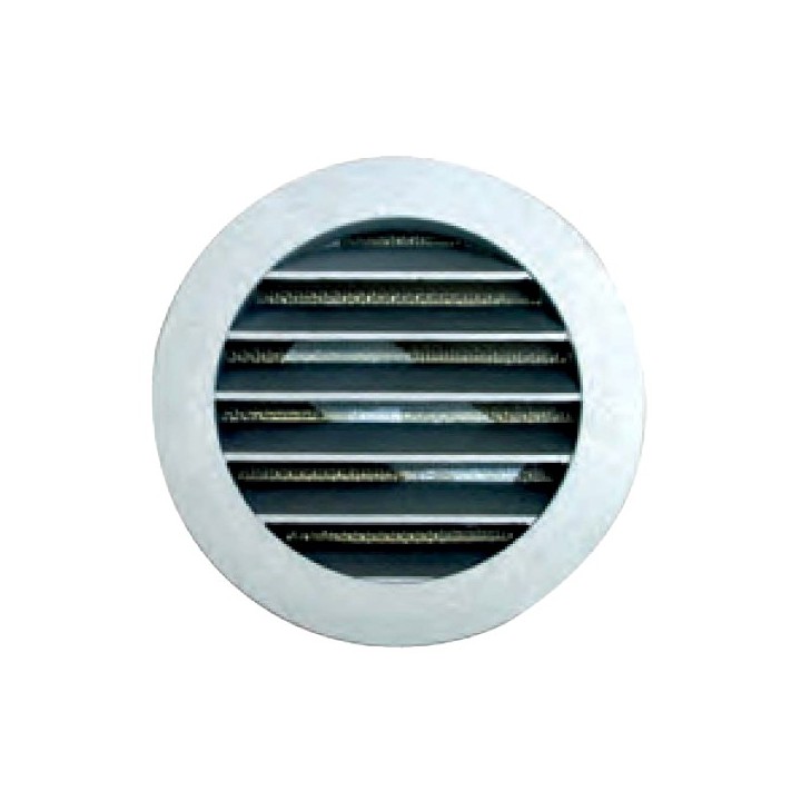 Grille circulaire Aluminium Prise / Rejet d'air Ø 100, 125, 160 et 200 mm [- USAV - prises d'air VMC - Unelvent]