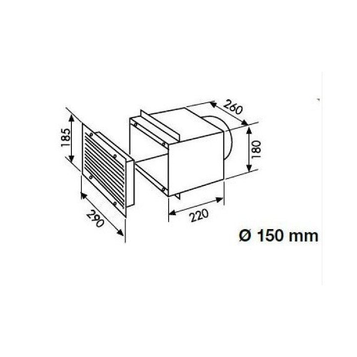 Prise d'air Ø 150 mm en pignon [- accessoire VMC - Unelvent]