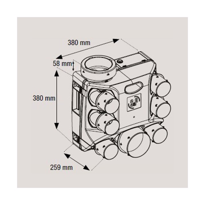 Kit OZEO ST 2 - avec bouches à piles [- Pack VMC Simple flux Hygro A/B - Unelvent]