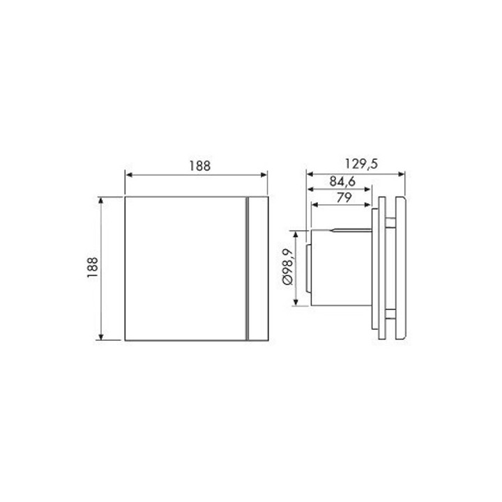 SILENT 100 DESIGN CHAMPAGNE [- Aérateur axial silencieux - Ventilation mécanique ponctuelle - Unelvent]