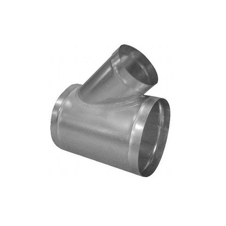 Té oblique 45° galva - Ø 80 à 1000 mm [- accessoires galvanisés VMC - Atlantic / Unelvent / Aldès]