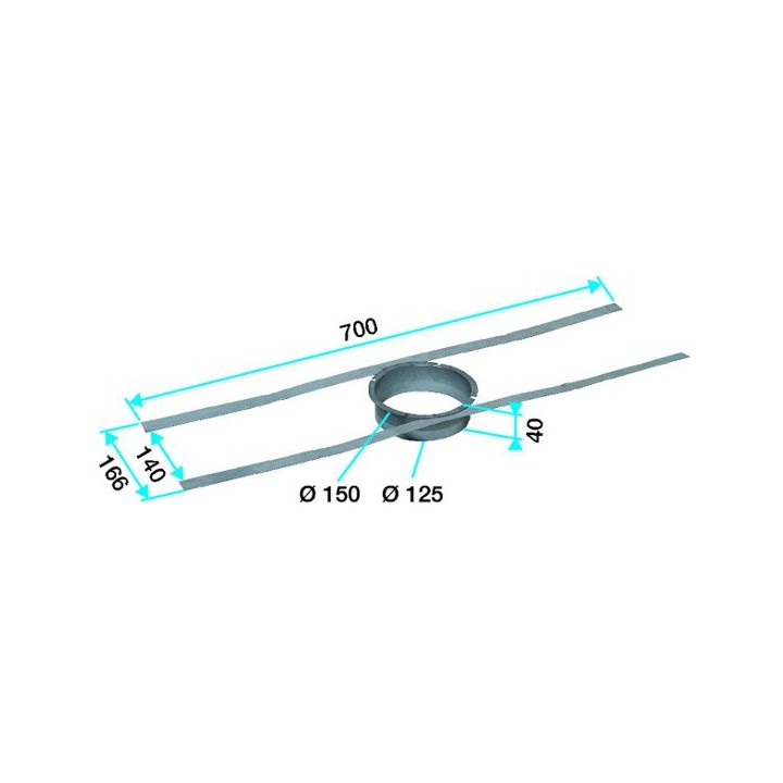 Fixation pour rejet sur tuile à douille [- accessoire VMC - Aldès]