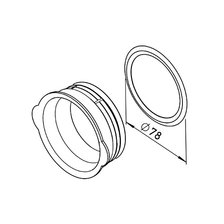Bouchon pour raccord Ø 75 mm avec joint inclus [- FRS-VDS 75 - Réseau FlexPipe - Helios]