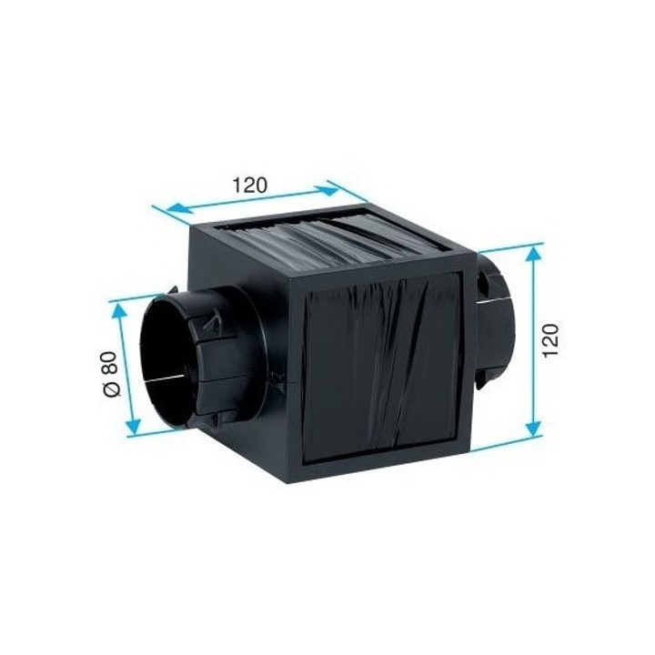 Liaison acoustique Ø 80 mm [- silencieux réseau VMC Double flux - Aldes]