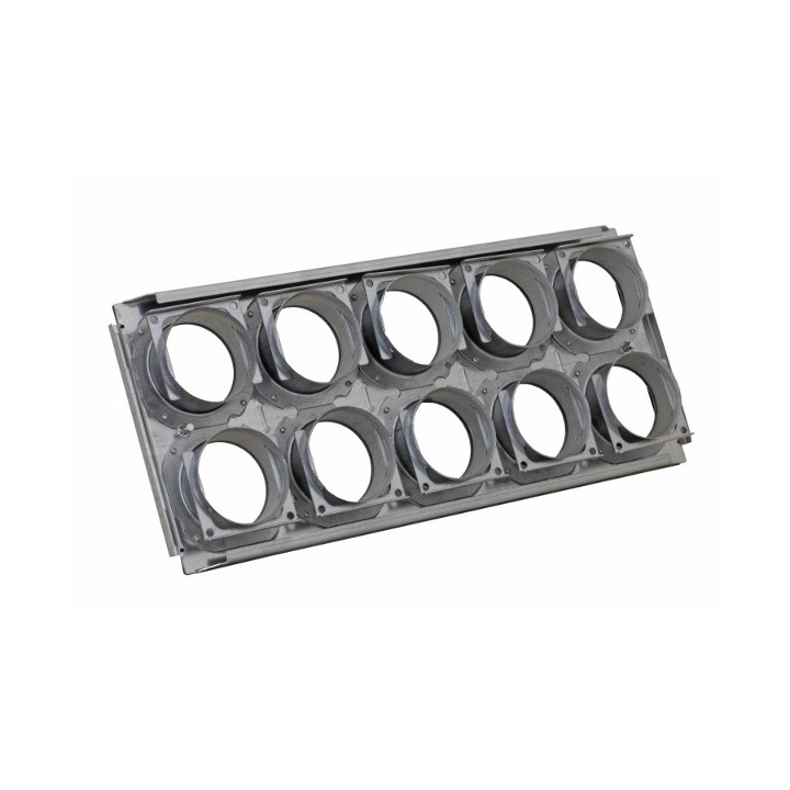 Plaque de raccordement mixte : 6 piquages 75 et 4 piquages 90 mm pour caisson ComfoWell 520 [- ComfoTube - Zehnder]