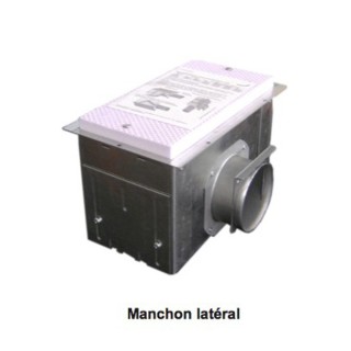 Boîtier de bouche CLD - Hauteur 115 mm - Manchon latéral Ø 75 ou 90 mm [- mural, sol ou plafond - Réseau PEHD CLD - Zehnder]