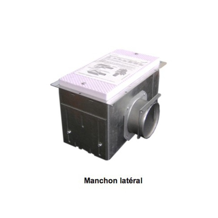 Boîtier de bouche CLD - Hauteur 115 mm - Manchon latéral Ø 75 ou 90 mm [- mural, sol ou plafond - Réseau PEHD CLD - Zehnder]
