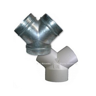 Dérivation PVC (culotte) [- accessoire VMC - Unelvent]