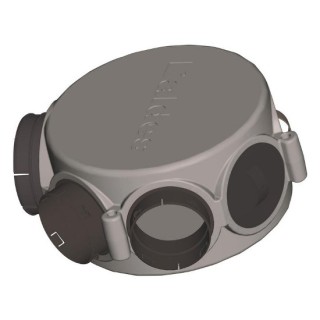 Caisson circulaire isolé 1xØ160 + 6xØ125 [- Conduits et accessoires VMC Double-flux- Aldès]